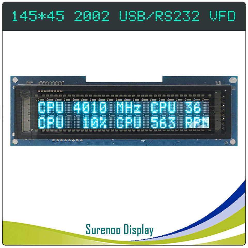 145.00x45.00MM 2002x2 202 USB, RS232 USB2LCD POS VF..